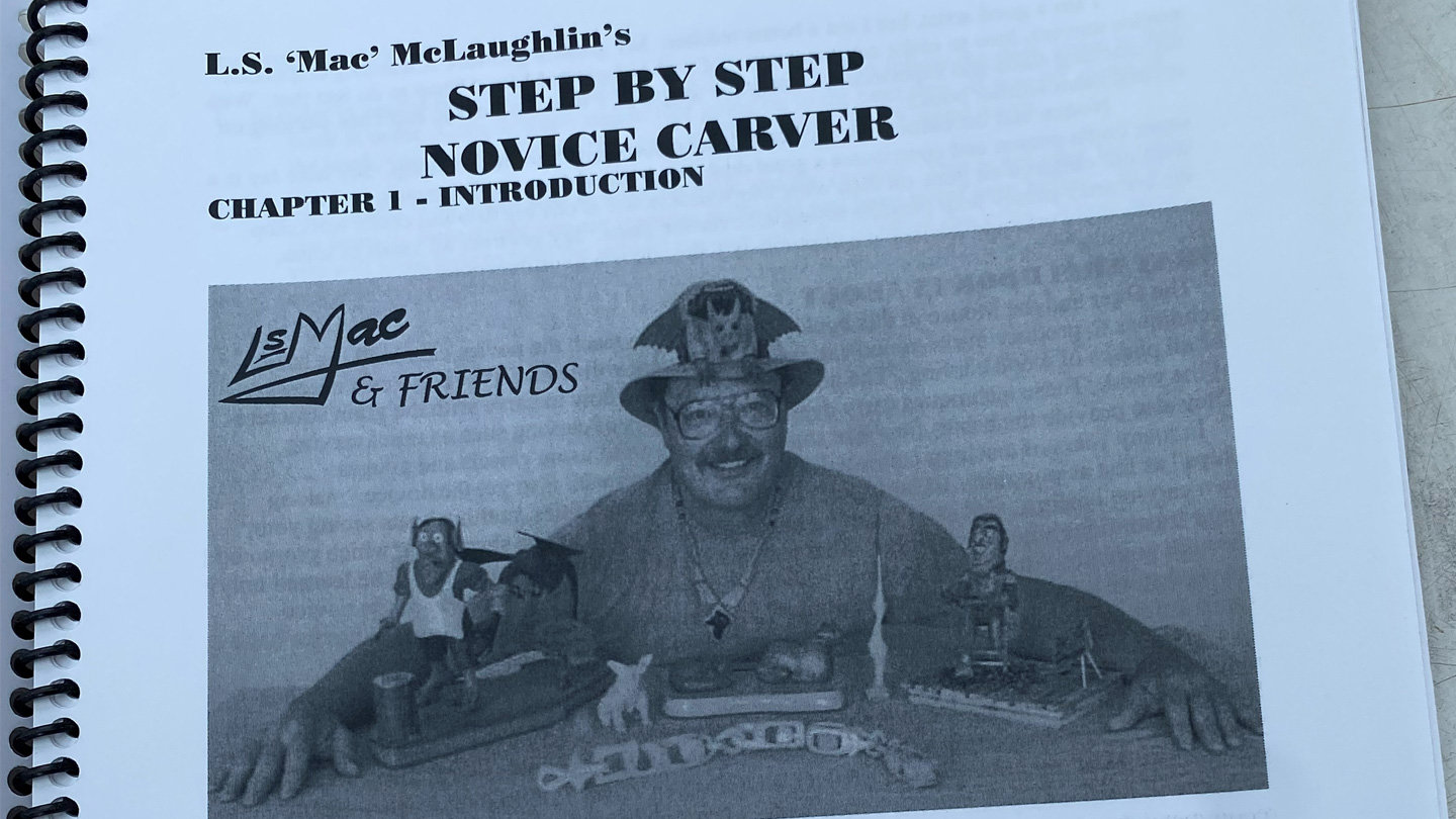 The cover of the woodcarving guide written by L.S. 'Mac' McLaughlin.